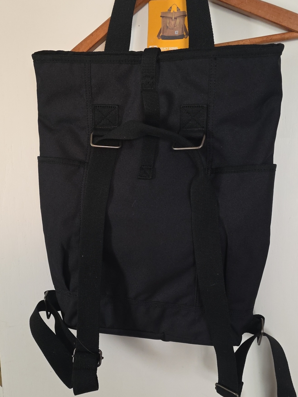 NWT Carhartt Black Canvas Tote-Style Backpack Go Back To School In Style! - Picture 5 of 8